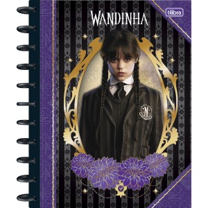 Caderno Universitário Tilidisco 10 Matérias Wandinha 160 Folhas Tilibra Connect