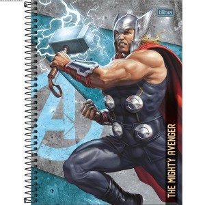 Caderno 1 Matéria Universitário Espiral Vingadores Thor - Tilibra