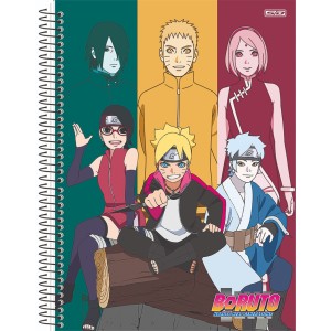 Caderno 1 Matéria Universitário Espiral Boruto - São Domingos