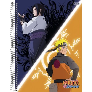 Caderno 1 Matéria Universitário Espiral Naruto - São Domingos