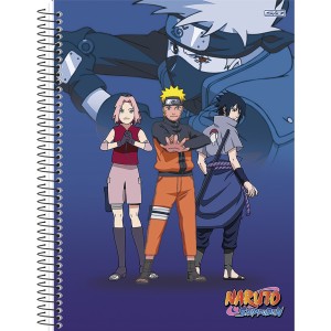 Caderno 1 Matéria Universitário Espiral Naruto - São Domingos