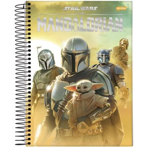 Caderno 1 Matéria Universitário Espiral The Mandalorian - Jandaia