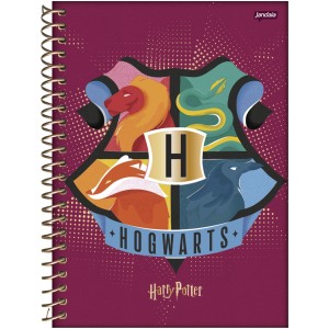Caderno 10 Matérias COLEGIAL Espiral Harry Potter - Jandaia