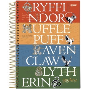 Caderno 10 Matérias Universitário Espiral Harry Potter - Jandaia