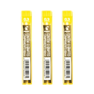 Grafites para Lapiseira 0,3mm B Kit com 3 estojos - Pilot
