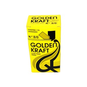Clips De Papel Galvanizados 8/0 170 Unidades - Golden Kraft
