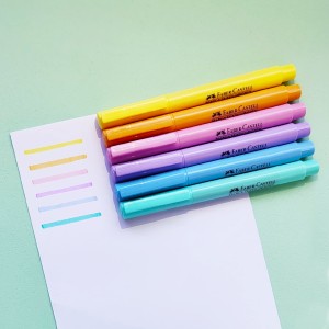 Kit Caneta Marca-Texto Grifpen 4 Cores Tons Pastel - Faber-Castell