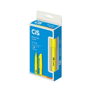 Caneta Marca-Texto Lumini Amarelo - Caixa c/ 12 Un. - Cis