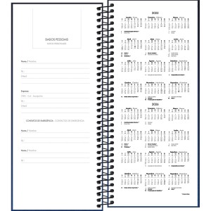 Agenda Executiva Espiral Diária 11,9 x 27,5 cm Comercial Ideale 2025 - Tilibra