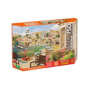 Quebra-cabeça 750 peças Panorama Horizonte Grego - Grow