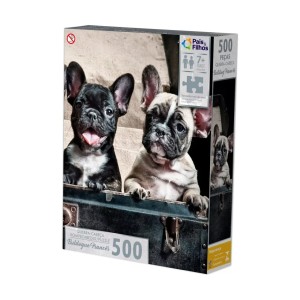 Quebra-cabeça 500 Peças Buldogue Francês - Pais e Filhos