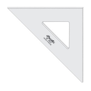 Esquadro Sem Escala de Acrílico 2537 - 37cm - Trident