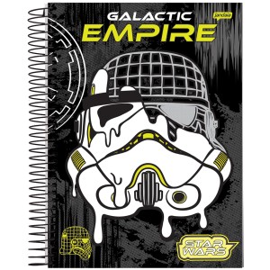 Caderno 1 Matéria Universitário Espiral Star Wars - Jandaia