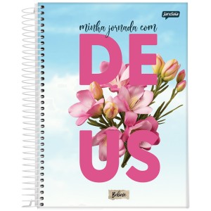 Caderno 15 Matérias Universitário Espiral Believe - Jandaia