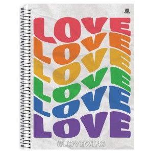 Caderno 10 Matérias Universitário Espiral #LoveWins - Animativa