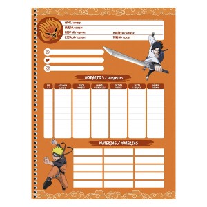 Caderno 1 Matéria Universitário Espiral Naruto - Animativa