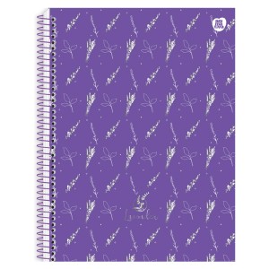 Caderno 1 Matéria Universitário Espiral Lavander Sortido - Animativa