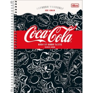Caderno 10 Matérias Universitário Espiral Coca-Cola Connect - Tilibra