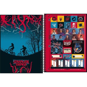 Caderno 10 Matérias Universitário Espiral Stranger Things - Tilibra