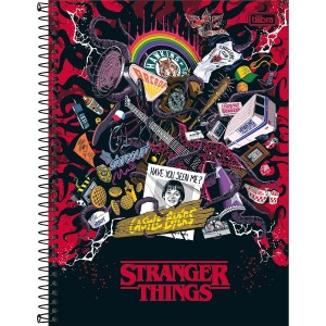 Caderno 10 Matérias Universitário Espiral Stranger Things - Tilibra