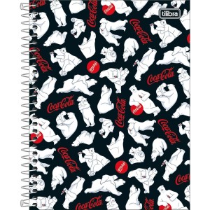 Caderno COLEGIAL 10 Matérias Espiral Coca-Cola - Tilibra