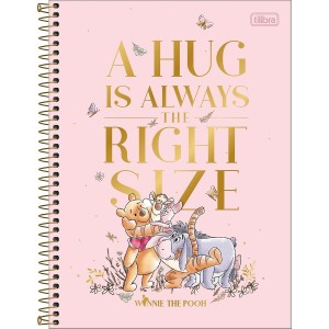 Caderno 1 Matéria Universitário Espiral Pooh Connect - Tilibra