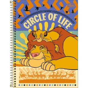 Caderno 1 Matéria Universitário Espiral O Rei Leão Connect - Tilibra