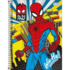 Caderno 1 Matéria Universitário Espiral Spider-Man Fit - Tilibra