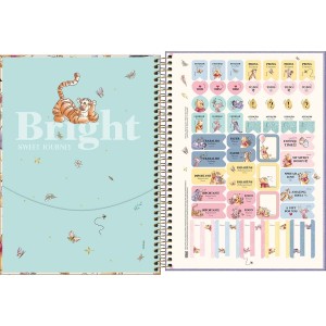Caderno 10 matérias Universitário Espiral Pooh Connect - Tilibra