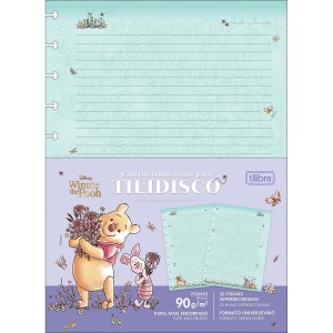 Refil Tilidisco Universitário Pooh 50 folhas 90 g/m² - Tilibra