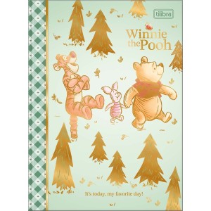 Caderno Brochura Capa Dura Colegial Pooh 80 Folhas - Tilibra