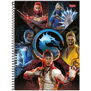 Caderno 10 Matérias Universitário Espiral Mortal Kombat - Foroni