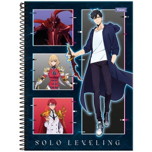 Caderno 1 Matéria Universitário Espiral Solo Leveling - Foroni