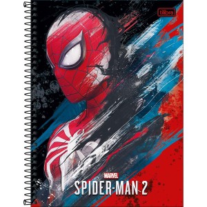 Caderno 10 Matérias Universitário Espiral Spider-Man 2 Game Connect - Tilibra