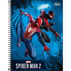 Caderno 10 Matérias Universitário Espiral Spider-Man 2 Game Connect - Tilibra