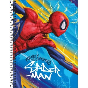 Caderno 1 Matéria Universitário Espiral Spider-Man Connect - Tilibra
