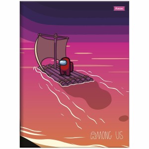 Caderno Brochurão Capa Dura Among Us 80 Folhas - Foroni