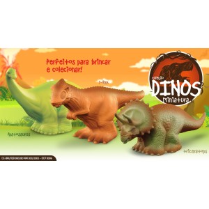 Triceratops - Coleção Dinos Miniatura - Roma Brinquedos