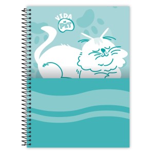 Caderno 10 Matérias Universitário Espiral Vida de Pet - Credeal