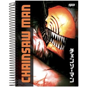 Caderno 10 Matérias Universitário Espiral Chainsaw Man - Jandaia