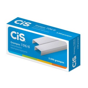Grampos para Grampeador 106/6 - 3500 Unidades - Cis Office