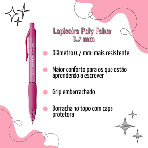 Lapiseira Poly 0.7mm Preta - Faber-Castell