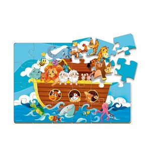 Quebra-cabeça 24 peças Madeira Arca de Noé - Brincadeira de Criança