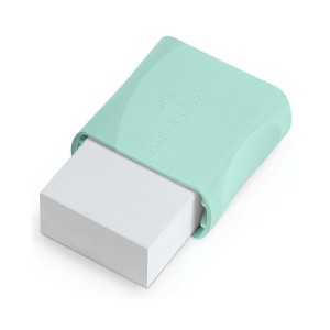 Kit Apontador com Depósito + Borracha Capa Plástica - Verde Pastel - Faber-Castell