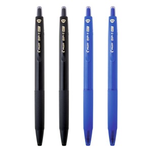 Caneta Esferográfica BP-1 RT 1.0mm Retrátil Pilot – Kit com 4 Unidades (2 Azuis + 2 Pretas)