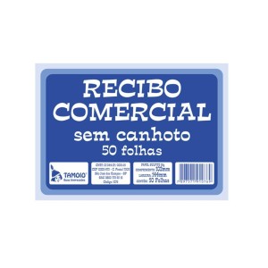 Recibo Comercial sem Canhoto - Pacote com 20 blocos - Tamoio