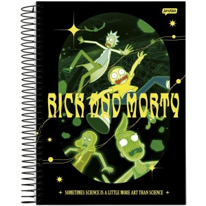 Caderno 1 Matéria Universitário Espiral Rick And Morty - Jandaia