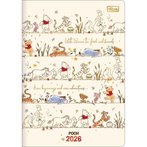Planner 2026 Grampeado 17,8 x 25,4 cm Pooh 90g - Tilibra