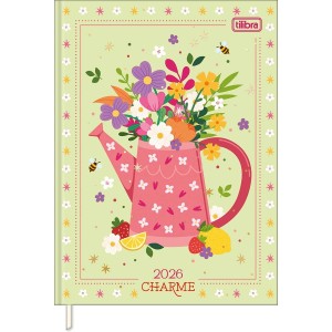 Agenda Costurada Diária 12,3 x 16,6 cm Charme 2026 - Tilibra