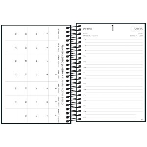 Agenda 2026 Executiva Espiral Diária 12,9 x 18,7 cm Napoli - Tilibra